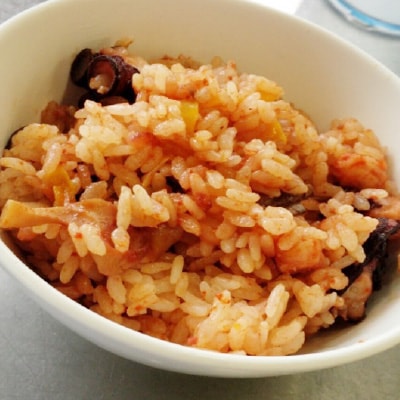 写真：海鮮アヒージョ風ごはん